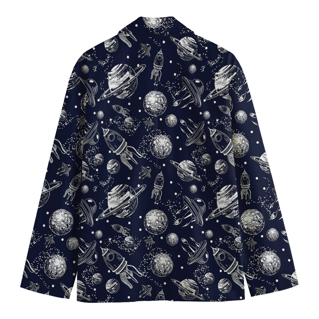 Galaxy UFO Pattern Print Men's Blazer