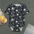 Galaxy UFO Pattern Print Men's Bodysuit