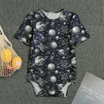 Galaxy UFO Pattern Print Men's Bodysuit
