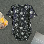 Galaxy UFO Pattern Print Men's Bodysuit