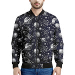 Galaxy UFO Pattern Print Men's Bomber Jacket