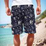 Galaxy UFO Pattern Print Men's Cargo Shorts