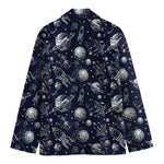 Galaxy UFO Pattern Print Men's Cotton Blazer