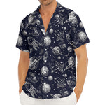 Galaxy UFO Pattern Print Men's Deep V-Neck Shirt
