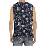 Galaxy UFO Pattern Print Men's Fitness Tank Top