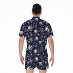 Galaxy UFO Pattern Print Men's Rompers
