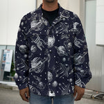 Galaxy UFO Pattern Print Men's Shirt Jacket