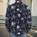 Galaxy UFO Pattern Print Men's Shirt Jacket