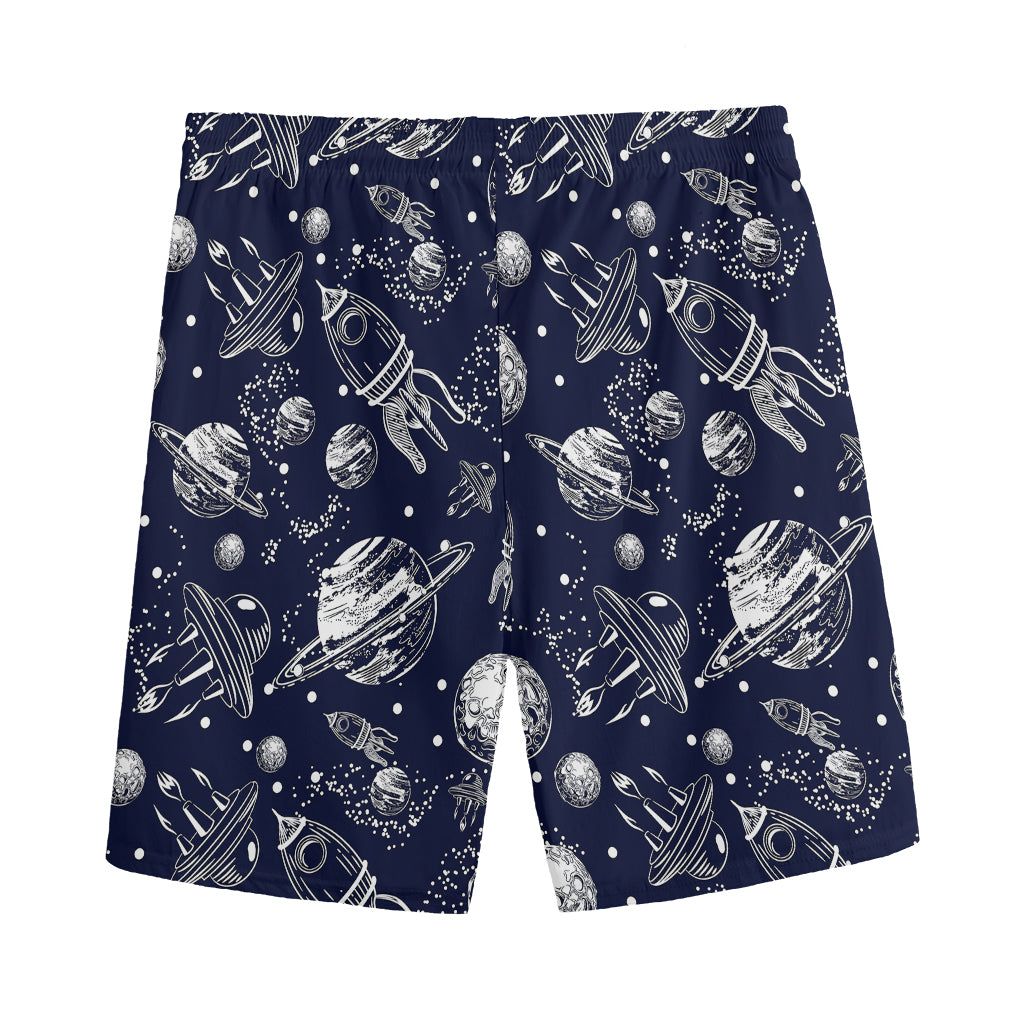 Galaxy UFO Pattern Print Men's Sports Shorts