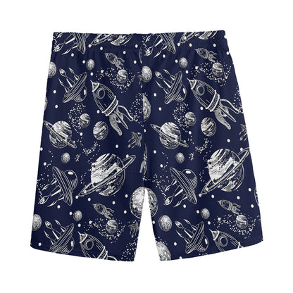Galaxy UFO Pattern Print Men's Sports Shorts