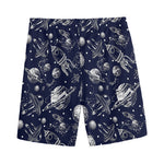 Galaxy UFO Pattern Print Men's Sports Shorts