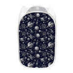 Galaxy UFO Pattern Print Mesh Laundry Hamper