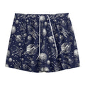 Galaxy UFO Pattern Print Mesh Shorts