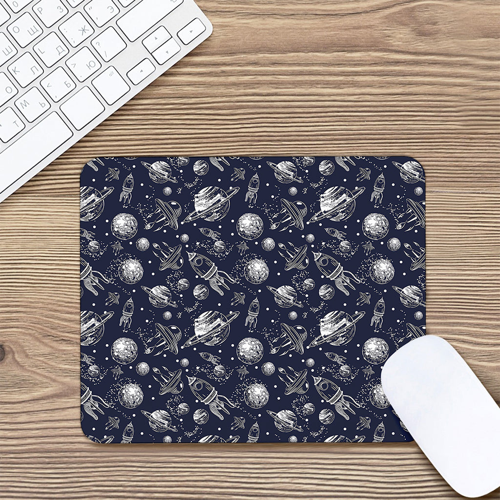 Galaxy UFO Pattern Print Mouse Pad