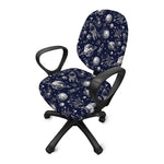 Galaxy UFO Pattern Print Office Chair Cover