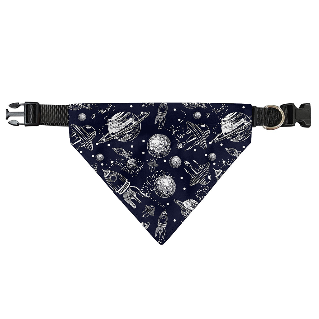 Galaxy UFO Pattern Print Over The Collar Dog Bandana