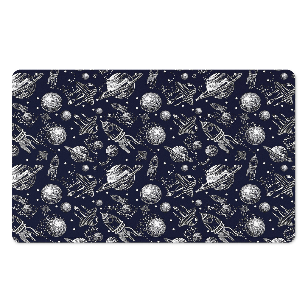 Galaxy UFO Pattern Print Polyester Doormat