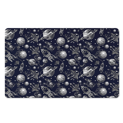 Galaxy UFO Pattern Print Polyester Doormat