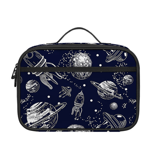 Galaxy UFO Pattern Print Portable Lunch Bag