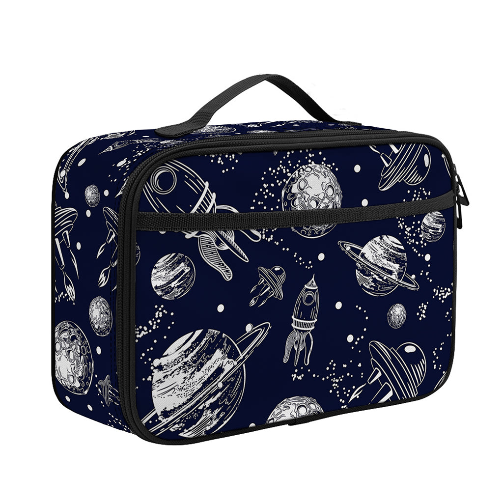 Galaxy UFO Pattern Print Portable Lunch Bag
