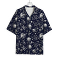 Galaxy UFO Pattern Print Rayon Hawaiian Shirt