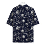 Galaxy UFO Pattern Print Rayon Hawaiian Shirt