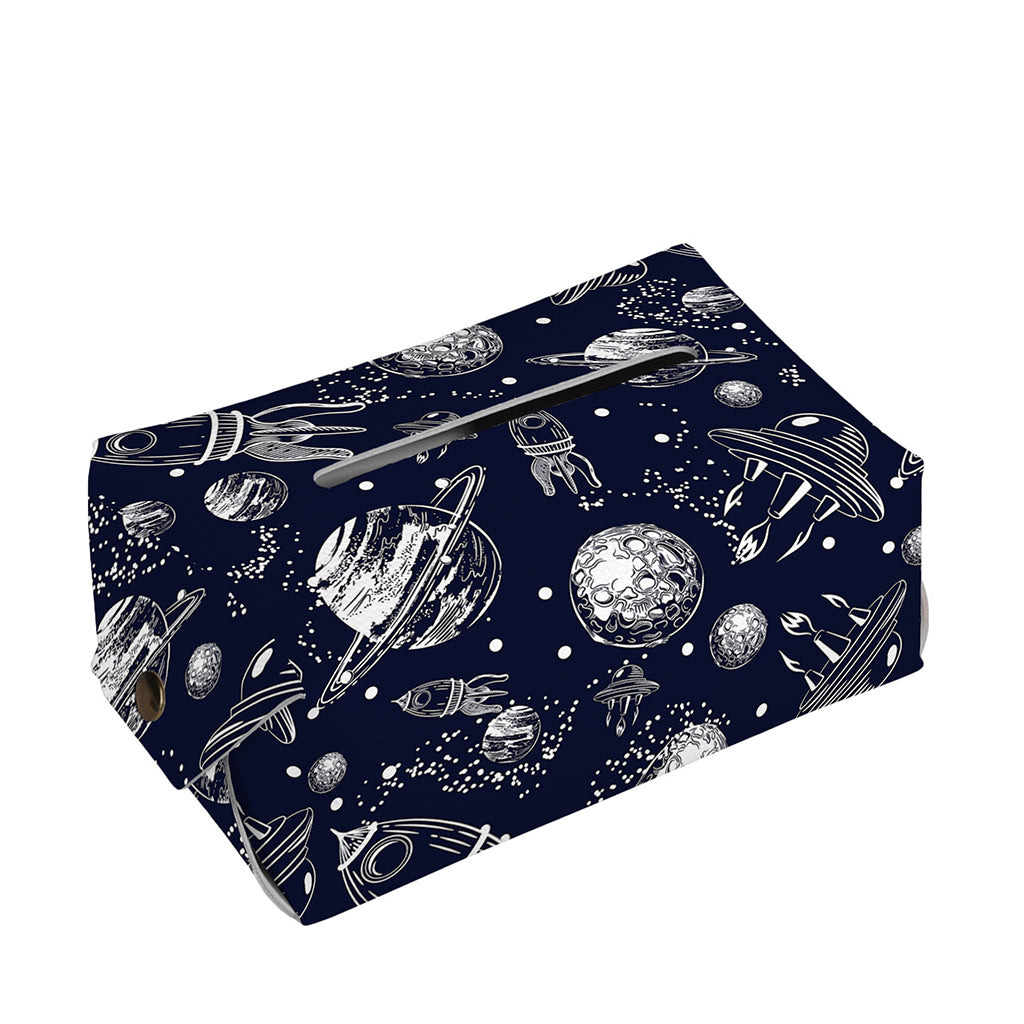 Galaxy UFO Pattern Print Rectangle Tissue Box Cover