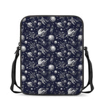 Galaxy UFO Pattern Print Rectangular Crossbody Bag