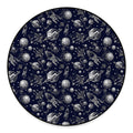 Galaxy UFO Pattern Print Round Floor Mat