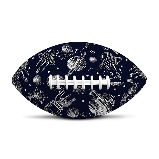 Galaxy UFO Pattern Print Rugby Ball