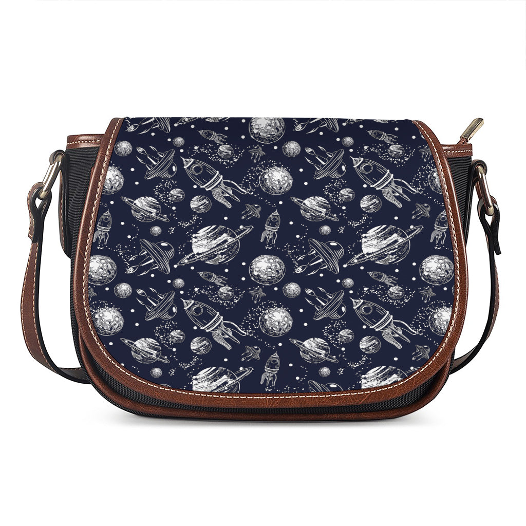 Galaxy UFO Pattern Print Saddle Bag