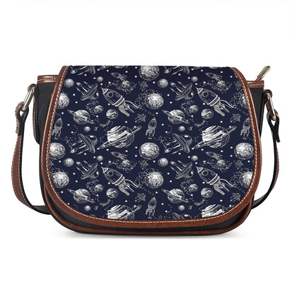 Galaxy UFO Pattern Print Saddle Bag