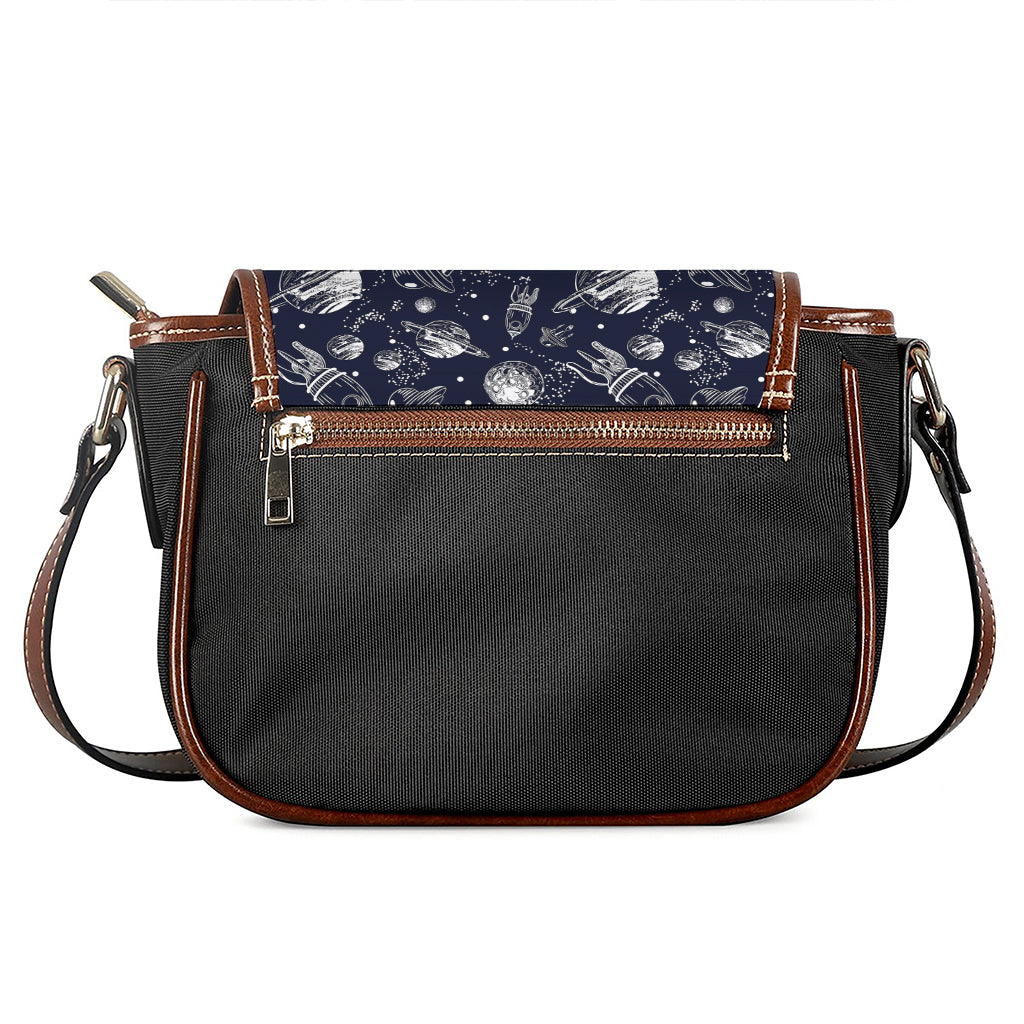 Galaxy UFO Pattern Print Saddle Bag