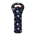 Galaxy UFO Pattern Print Single Neoprene Wine Tote