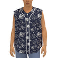 Galaxy UFO Pattern Print Sleeveless Baseball Jersey