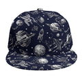 Galaxy UFO Pattern Print Snapback Cap