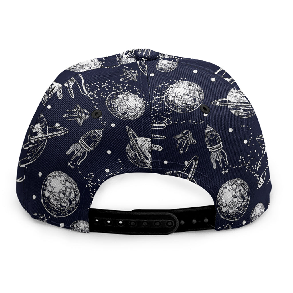 Galaxy UFO Pattern Print Snapback Cap