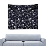 Galaxy UFO Pattern Print Tapestry