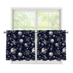 Galaxy UFO Pattern Print Tier Curtains