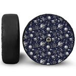 Galaxy UFO Pattern Print Tire Cover With Camera Hole