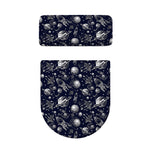Galaxy UFO Pattern Print Toilet Lid And Tank Cover Set