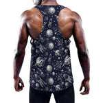Galaxy UFO Pattern Print Training Tank Top
