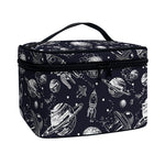 Galaxy UFO Pattern Print Travel Makeup Bag