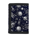 Galaxy UFO Pattern Print Trifold Wallet