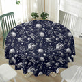 Galaxy UFO Pattern Print Waterproof Round Tablecloth