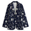 Galaxy UFO Pattern Print Women's Blazer