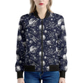 Galaxy UFO Pattern Print Women's Bomber Jacket