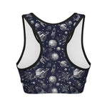Galaxy UFO Pattern Print Women's Sports Bra