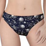 Galaxy UFO Pattern Print Women's Thong