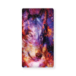Galaxy Wolf Portrait Print Baby Crib Sheet